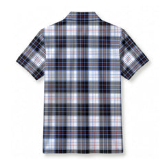 MacRae Dress Modern Tartan Crest Birdseye Mesh Polo Shirt