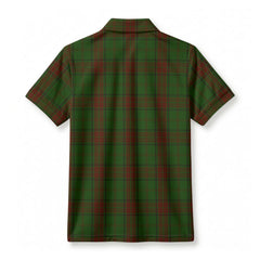 Maxwell Hunting Tartan Crest Birdseye Mesh Polo Shirt