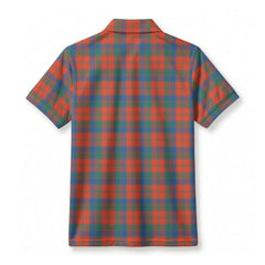Robertson Ancient Tartan Crest Birdseye Mesh Polo Shirt