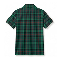 Ross Hunting Modern Tartan Crest Birdseye Mesh Polo Shirt