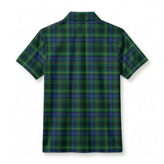 Stewart Hunting Modern Tartan Crest Birdseye Mesh Polo Shirt