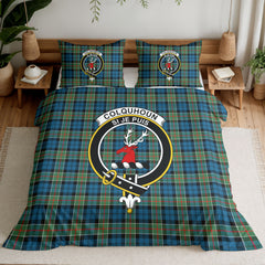 Colquhoun Ancient Tartan Crest Bedding Set