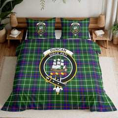 Duncan Modern Tartan Crest Bedding Set