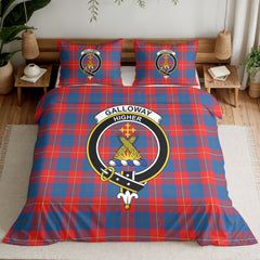 Galloway Red Tartan Crest Bedding Set