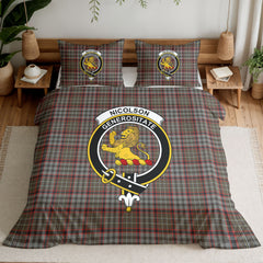Nicolson Hunting Weathered Tartan Crest Bedding Set