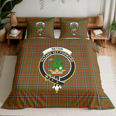 Seton Hunting Modern Tartan Crest Bedding Set