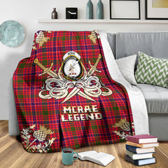 McRae Modern Tartan Gold Courage Symbol Blanket