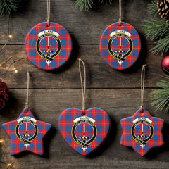 Blane Tartan Crest Christmas Ceramic Ornament