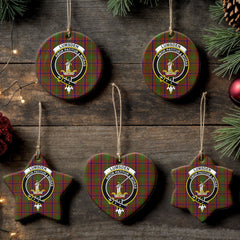 Lumsden Tartan Crest Christmas Ceramic Ornament