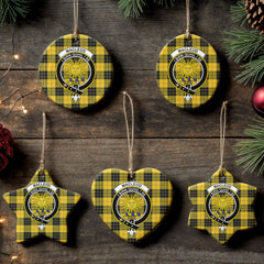MacLeod of Lewis Ancient Tartan Crest Christmas Ceramic Ornament
