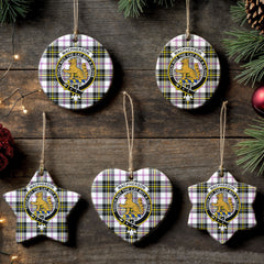 MacPherson Dress Modern Tartan Crest Christmas Ceramic Ornament