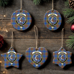 McBeth Ancient Tartan Crest Christmas Ceramic Ornament