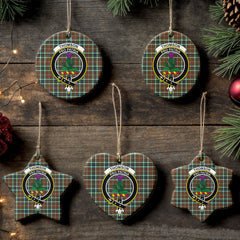 Thomson Hunting Modern Tartan Crest Christmas Ceramic Ornament