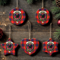 Tweedie Tartan Crest Christmas Ceramic Ornament
