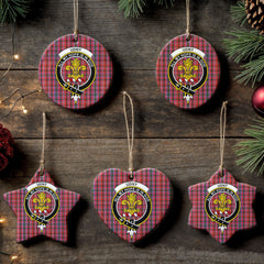 Udny Tartan Crest Christmas Ceramic Ornament