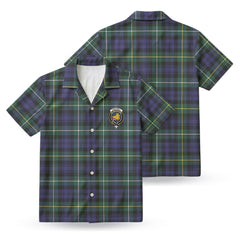 Campbell Argyll Modern Tartan Crest Hawaiian Shirt