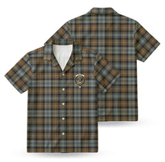 Gordon Weathered Tartan Crest Hawaiian Shirt
