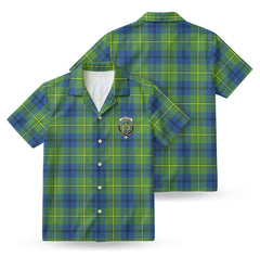 Johnston Ancient Tartan Crest Hawaiian Shirt