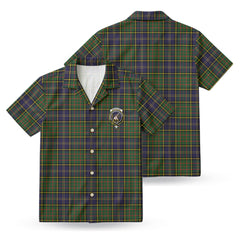 MacMillan Hunting Modern Tartan Crest Hawaiian Shirt