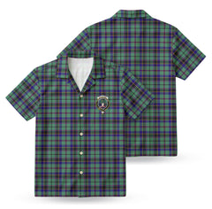 Stevenson Tartan Crest Hawaiian Shirt