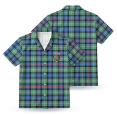 Sutherland Old Ancient Tartan Crest Hawaiian Shirt
