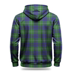 Oliphant Modern Tartan Crest Hoodie