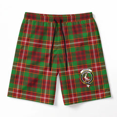 Ainslie Tartan Crest Men's Beach Shorts