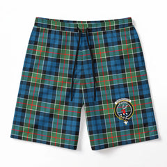 Colquhoun Ancient Tartan Crest Men's Beach Shorts