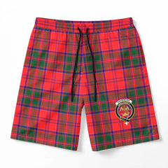 Drummond Modern Tartan Crest Men's Beach Shorts