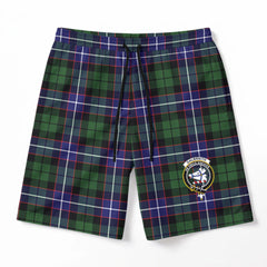 Galbraith Modern Tartan Crest Men's Beach Shorts