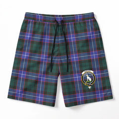 Hunter Modern Tartan Crest Men's Beach Shorts