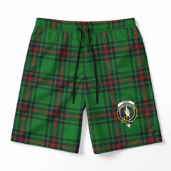 Logie Tartan Crest Men's Beach Shorts