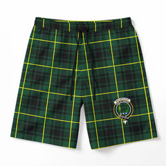 MacArthur Modern Tartan Crest Men's Beach Shorts