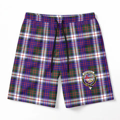 MacDonald Dress Modern Tartan Crest Men's Beach Shorts