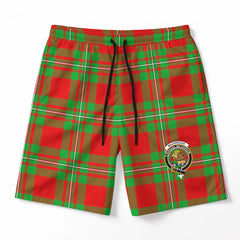 MacGregor Modern Tartan Crest Men's Beach Shorts