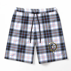 MacRae Dress Modern Tartan Crest Men's Beach Shorts