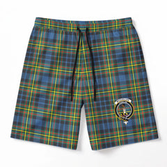 McClellan Ancient Tartan Crest Men's Beach Shorts