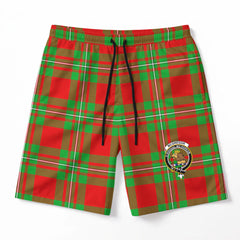 McGregor Modern Tartan Crest Men's Beach Shorts