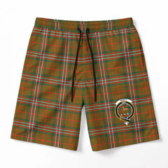Scott Brown Modern Tartan Crest Men's Beach Shorts