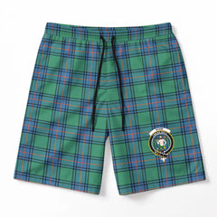 Shaw (of Sauchie) Ancient Tartan Crest Men's Beach Shorts