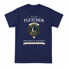 Fletcher Ancient Tartan Crest Mischief and Mayhem T-shirt