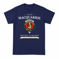 MacQuarrie Tartan Crest Mischief and Mayhem T-shirt