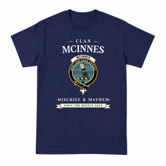 McInnes Ancient Tartan Crest Mischief and Mayhem T-shirt
