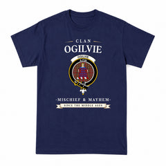 Ogilvie Tartan Crest Mischief and Mayhem T-shirt