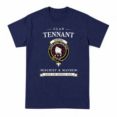 Tennant Tartan Crest Mischief and Mayhem T-shirt