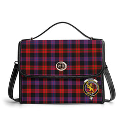 Broun Modern Tartan Crest Satchel Bag