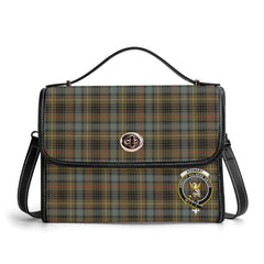 Stewart Hunting Weathered Tartan Crest Satchel Bag