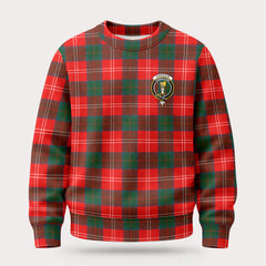 Chisholm Modern Tartan Crest Sweater