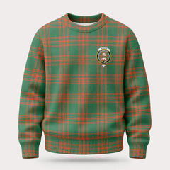 Menzies Green Ancient Tartan Crest Sweater