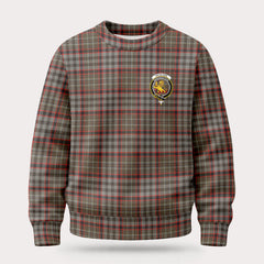 Nicolson Hunting Weathered Tartan Crest Sweater